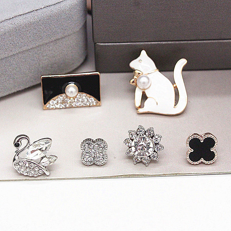 超迷你可爱时尚多款刺马钉款式防走光领针扣袖扣小胸针背带裤针扣