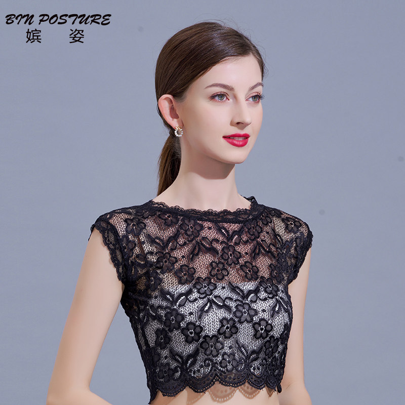 黑色防走光吊带背心女短款紧身裹胸围胸打底衫内搭蕾丝抹胸上衣夏