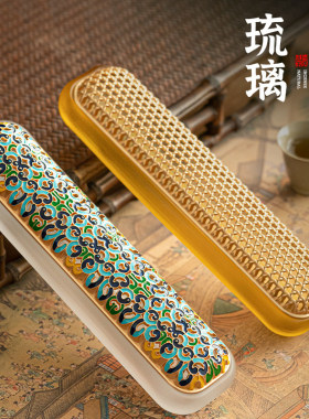 中式琉璃手工线香炉家用室内