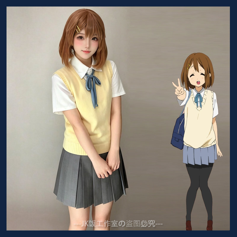 正版轻音少女jk制服裙套装秋冬学院风平泽唯cos中野梓动漫演出服