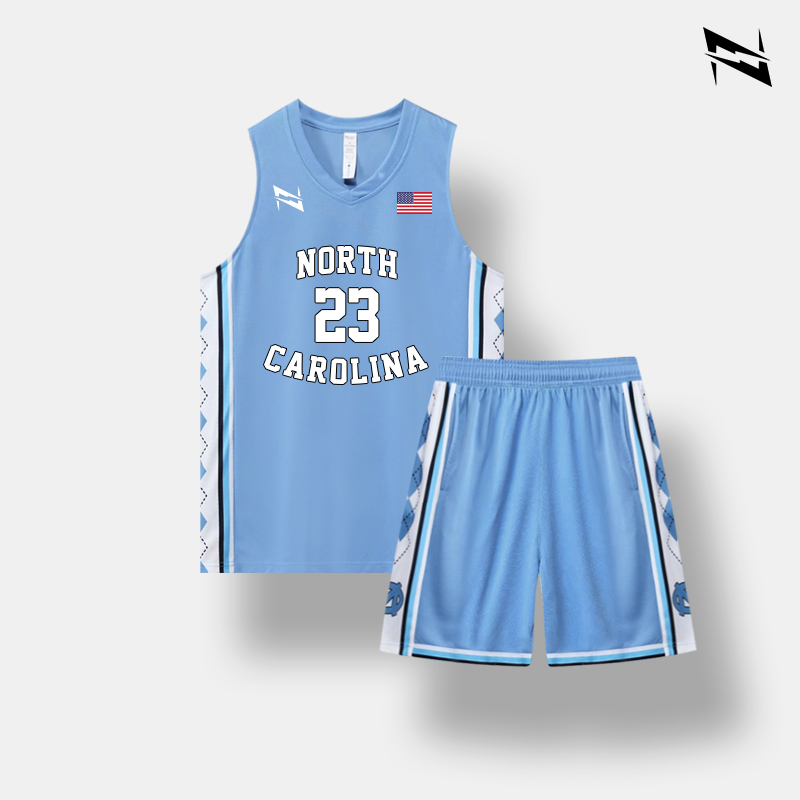 ncaa北卡篮球服套装男定制速干