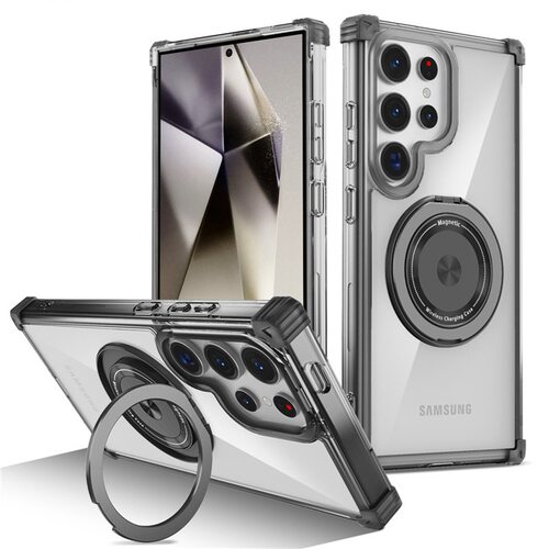 金盾适用三星s26ultra磁吸支点旋转支架手机壳高透note20U护套s23