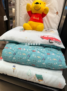 韩国专柜床品代购Renoma绿色米奇莫代尔棉儿童一体被柔软舒适