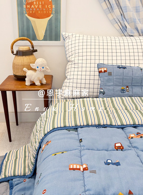 韩国床品代购江南儿童Tinycosmos儿童一体被三件套整体可机洗