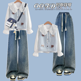 初中生春装女学院风套装高中学生女衬衫马甲三件套青少年女装