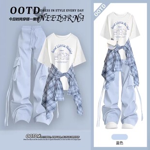 韩系巨好看的多巴胺衬衫女2026超火穿搭初夏独特漂亮绝美小套装裤