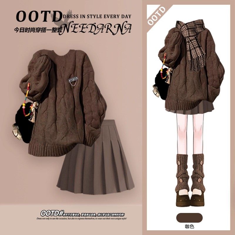 富家千金miu系穿搭连衣裙女巨好看冬装高级感特别漂亮掐腰小裙子