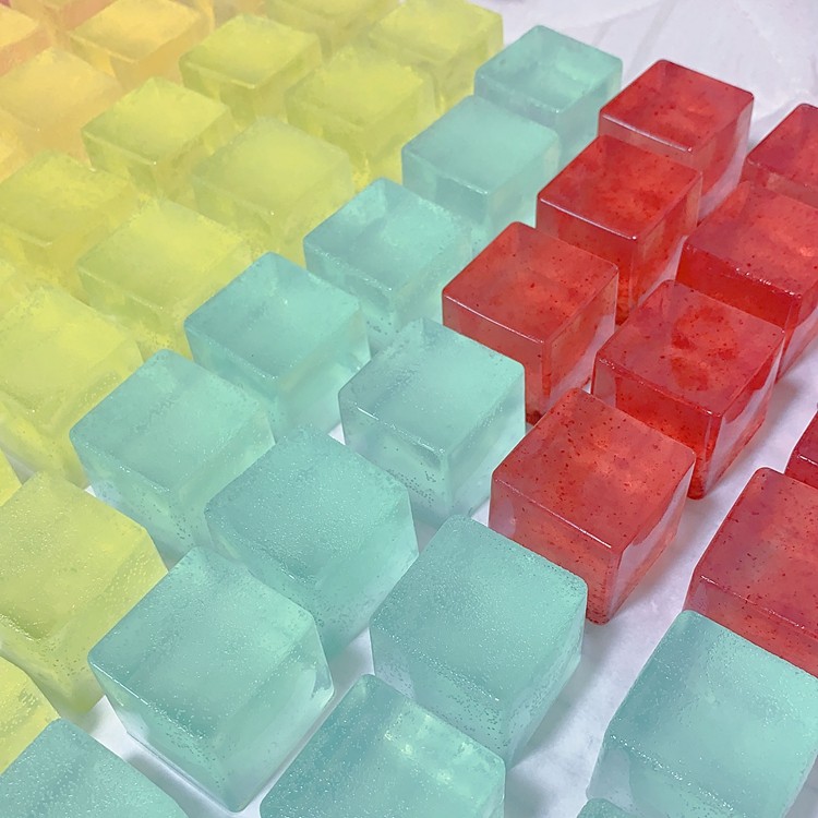 网红手工制作琥珀糖高颜值零食抖音咀嚼声控韩国超大宝石糖水晶糖