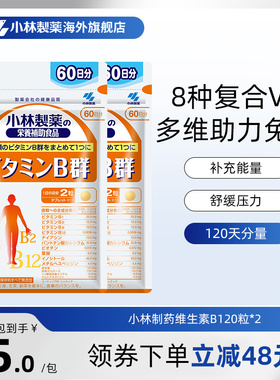小林制药日本原装进口复合多种维生素B族片VB群官方旗舰店120粒*2