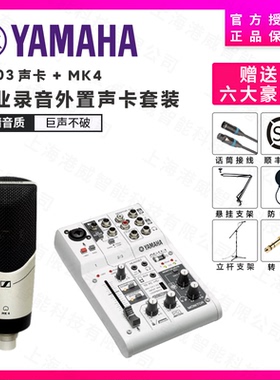Yamaha/雅马哈 AG03 AG06声卡调音台网络直播 专业主播调音台套装