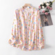 OL女大码 夏季 薄款 人造棉上衣棉绸衬衫 防晒宽松休闲绵绸长袖 衬衣