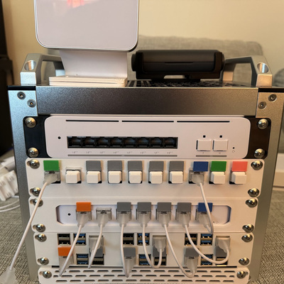适用Unifi USW Pro XG 8 PoE 10/19英寸机架安装支架带电源支架