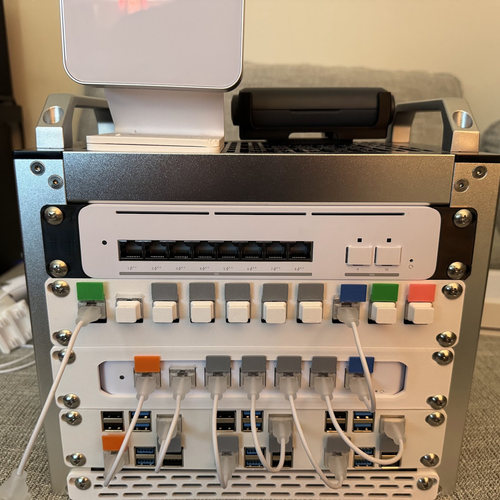 Unifi USW Pro XG 8 PoE 10英寸 19英寸机架安装支架带电源支架