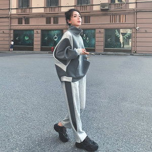 大货主推！薄款全棉空气层拼色套装 T11-P155控218图片