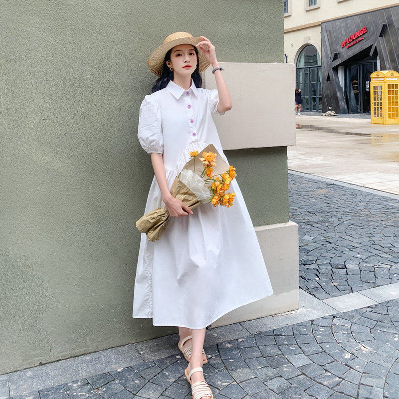 现货秒发！闺蜜泡泡袖连衣裙0609-P85控138，女装连衣裙，依依服饰