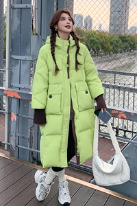 【图大货】亮色宽松拼色中长款90绒羽绒服 M152-P310控458图片