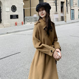 现货！双面70羊绒大衣6803-P285控418，女装毛呢外套，依依服饰