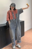 【图】大货！短袖款牛仔拼接连体裤6026-P135控188，女装连体裤，依依服饰