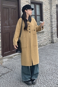 【图现货】复古撞色双面羊绒大衣 6207- P265 控388图片