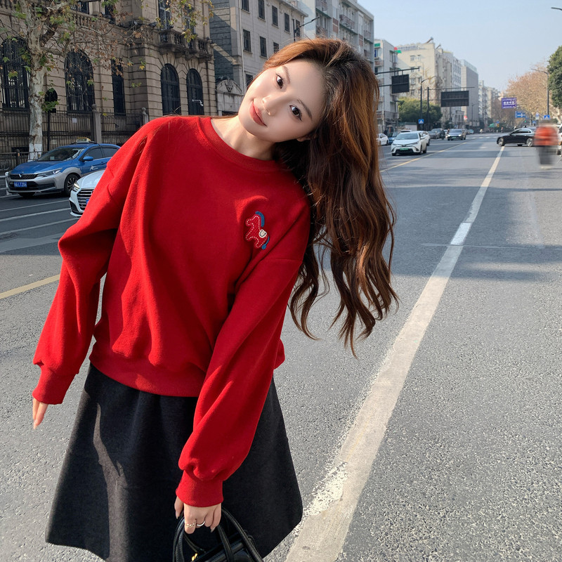 新品现货！韩系百搭减龄小马卫衣8605-P125控208（上衣），女装卫衣/绒衫，依依服饰