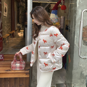 【现货】新中式印花马到成功石墨烯云绒服 M222-P205控298图片