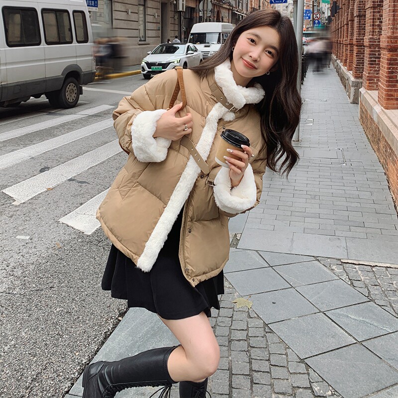001【图】新品现货！兔毛拼接90绒羽绒服M112-P235控358,女装羽绒服,依依服饰