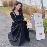 图蕾丝边假两件连衣裙2308，女装连衣裙，依依服饰