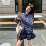 【现货】韩系百搭格子外套+半身裙两件套B001-8302-P175控258，女装套装/套裙，依依服饰