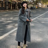 001【图】主推新品现货足！双面正70羊绒大衣6811-P275控398，女装毛呢外套，依依服饰
