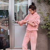 现货2000件！三季高品质银狐绒加绒套装卫衣6601-P130控188，女装套装/套裙，依依服饰