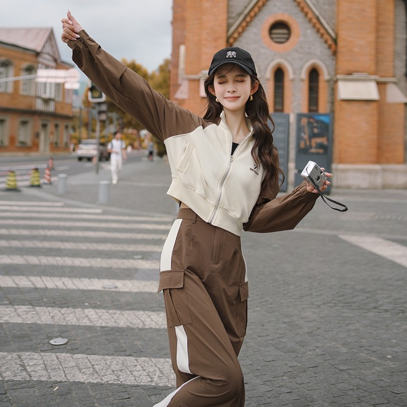 现货数据款！美式拼接设计辣妹刺绣工装裙套装5606-P155控218，女装套装/套裙，依依服饰