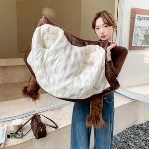 【现货】新中式鸵鸟毛植绒提花90绒羽绒服B001-M189P325控468图片
