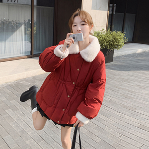 新品大货！仿貂毛领小个子收腰50 (鹅) 绒服M155-P270控398图片