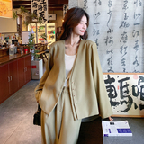 高级感长袖西装女2025年春季新款松弛感穿搭气质阔腿裤，女装西装，依依服饰