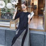 大货现货！2022显瘦T恤拼接冰丝系列连衣裙808-P105控158，女装连衣裙，依依服饰