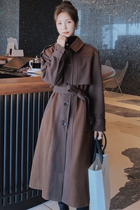 大货已出！新品拼色加毛呢大衣外套829P185控268提供图片