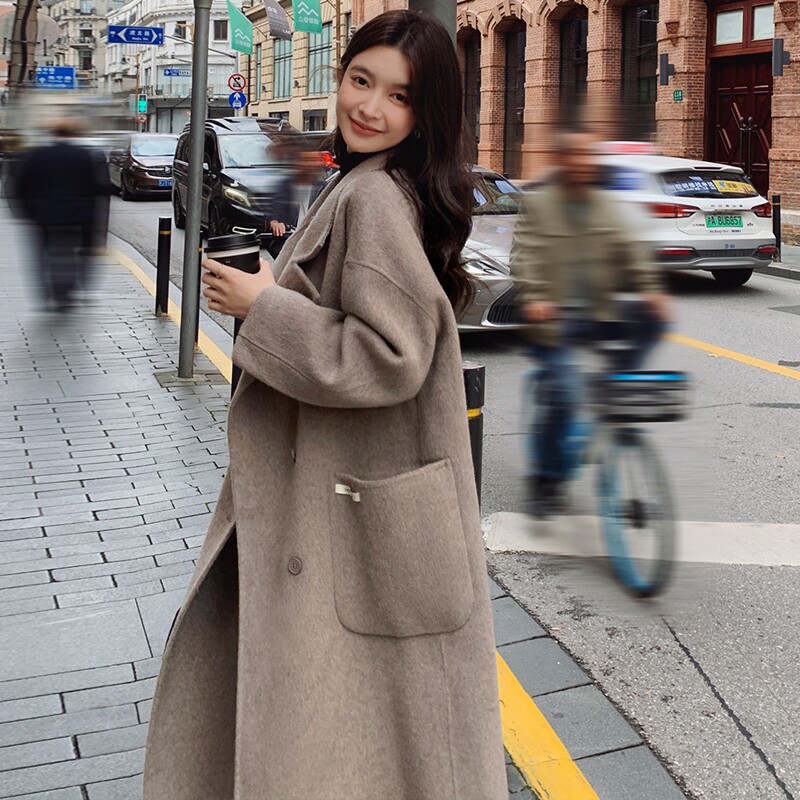 001【图】新品现货！双面70羊绒大衣6813-P295控418,女装毛呢外套,依依服饰