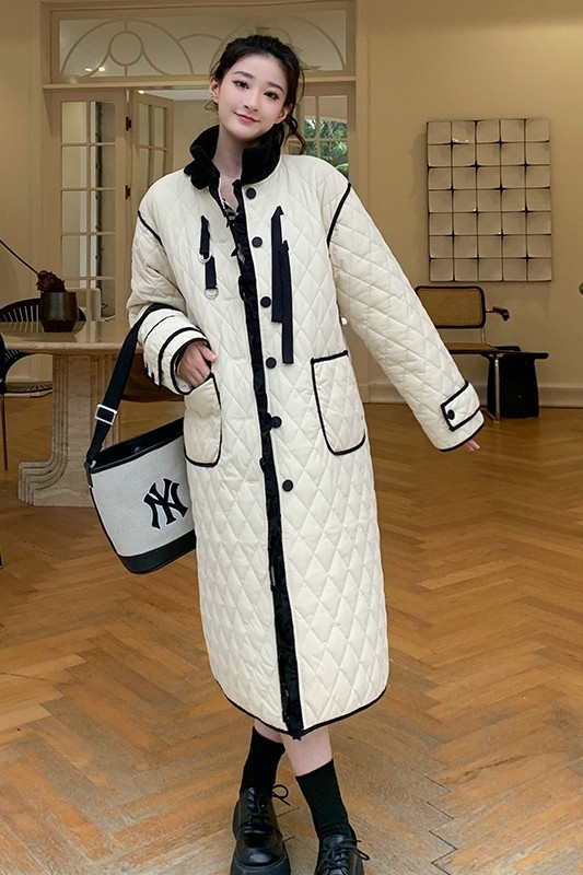 图大货！冬季轻便设计感小众韩系菱格加厚服2290-P180控268,女装棉衣/棉服,依依服饰