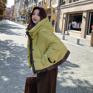 【现货】泡芙连帽拼接羽绒服 B001-M187-P235控348图片