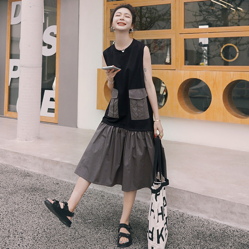 大货已出！减龄大口袋连衣裙2230P105控158（送裹胸）有，女装连衣裙，依依服饰