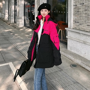 现货！工装拼色羽绒服 M105-P235控358图片