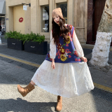 新品现货！绝美立体花朵背心+连衣裙8616-P195控318，女装套装/套裙，依依服饰