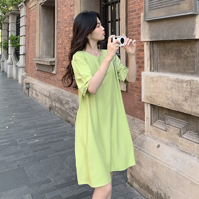 法式白色宽松蕾丝长裙女夏2025新款吊带连衣裙叠穿t恤裙两件套装,女装套装/套裙,依依服饰