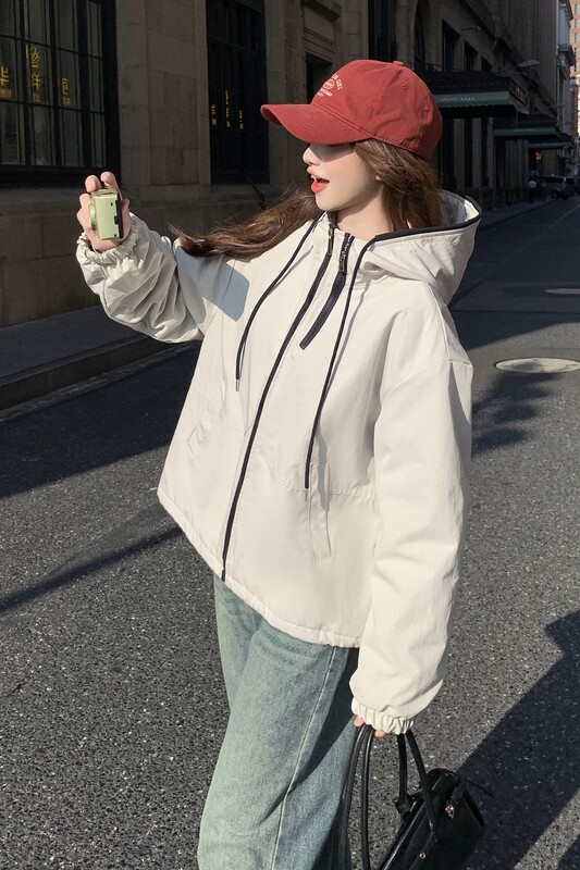 【现货】连帽冲锋衣棉服外套B001-M186-P175控258,女装棉衣/棉服,依依服饰