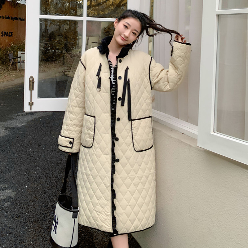 图大货！冬季轻便设计感小众韩系菱格加厚服2290-P180控268,女装棉衣/棉服,依依服饰