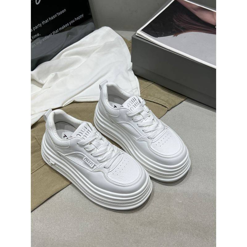 小白鞋女2026春季新款真皮时尚百搭简约小个子厚底增高休闲板鞋女,运动鞋new,运动休闲鞋,淘宝优惠券,粉丝福利购,淘宝优惠卷