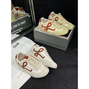 罗家阿甘鞋2026春款Balet Runer2.0大头真皮芭蕾运动鞋休闲鞋女鞋