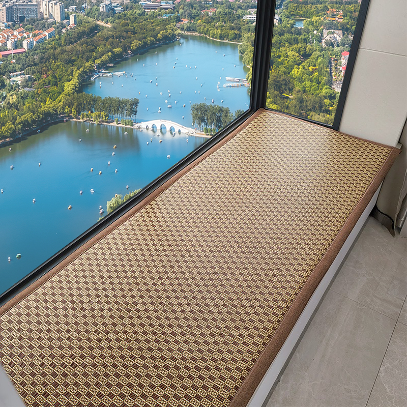 夏季日式飘窗垫窗台垫定制阳台垫子榻榻米凉席垫坐垫卧室藤席地垫