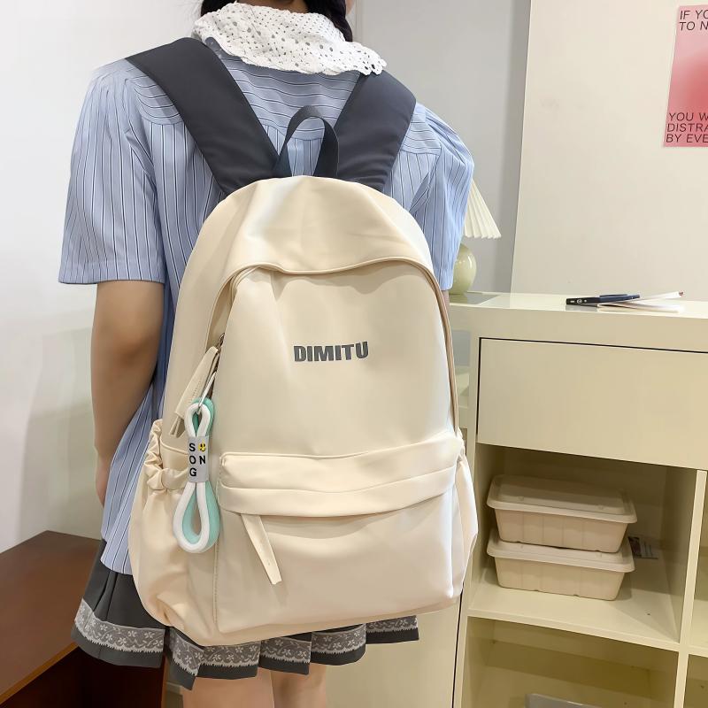 简约百搭书包初中女生高颜值户外旅行登山小众风双肩包高中生背包