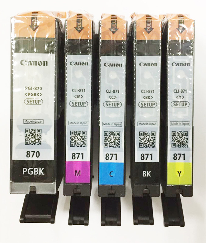 原装 佳能870 871墨盒 适用佳能TS5080 TS6080 TS8080 TS9080 MG7780 无纸盒包装